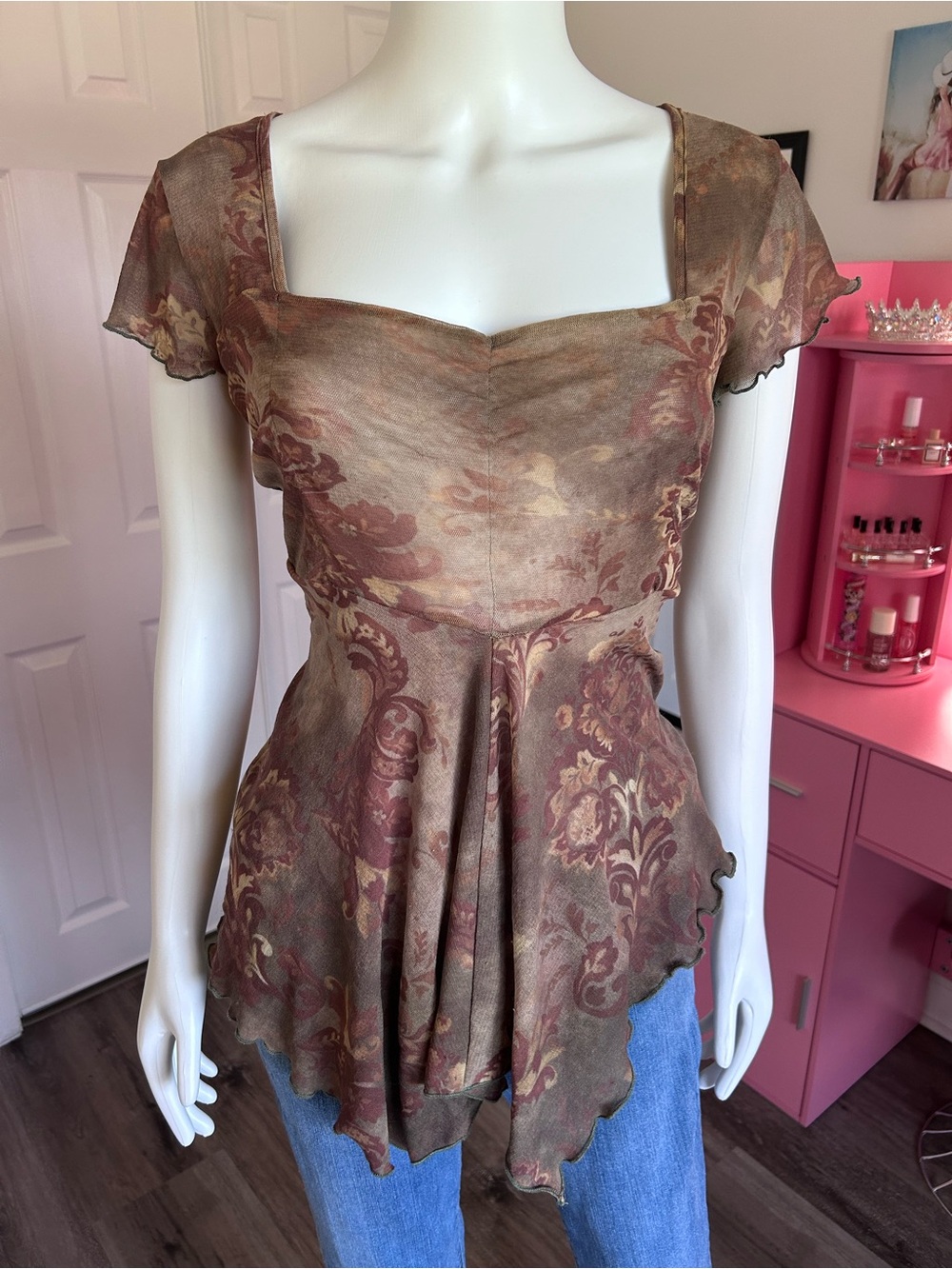 Vintage Y2K Fairycore Babydoll Top